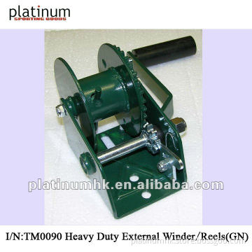 External Winder/Tennis Post Reels(TM0090,Heavy-Duty Steel,Green)